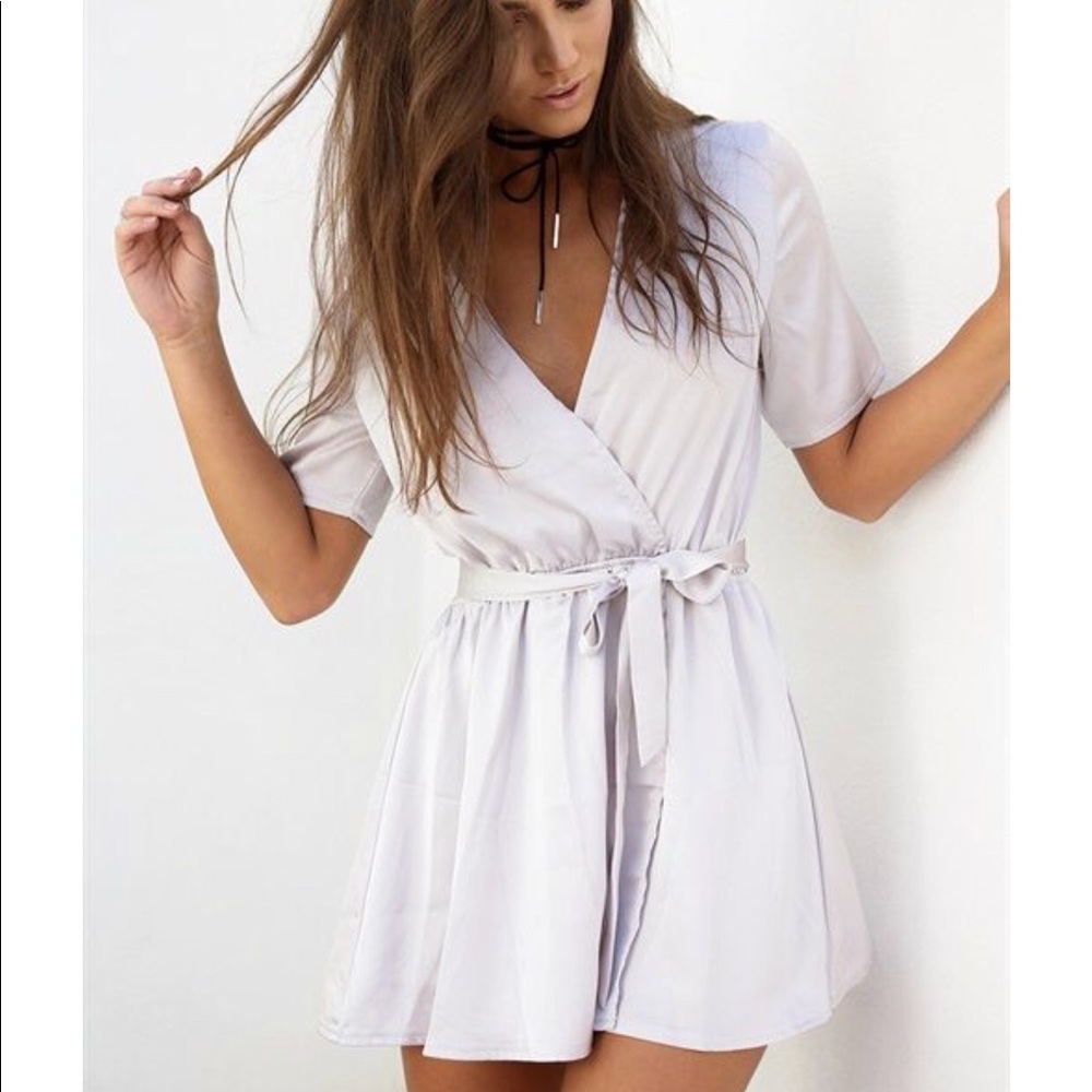 Lilac Silky Dress/Romper